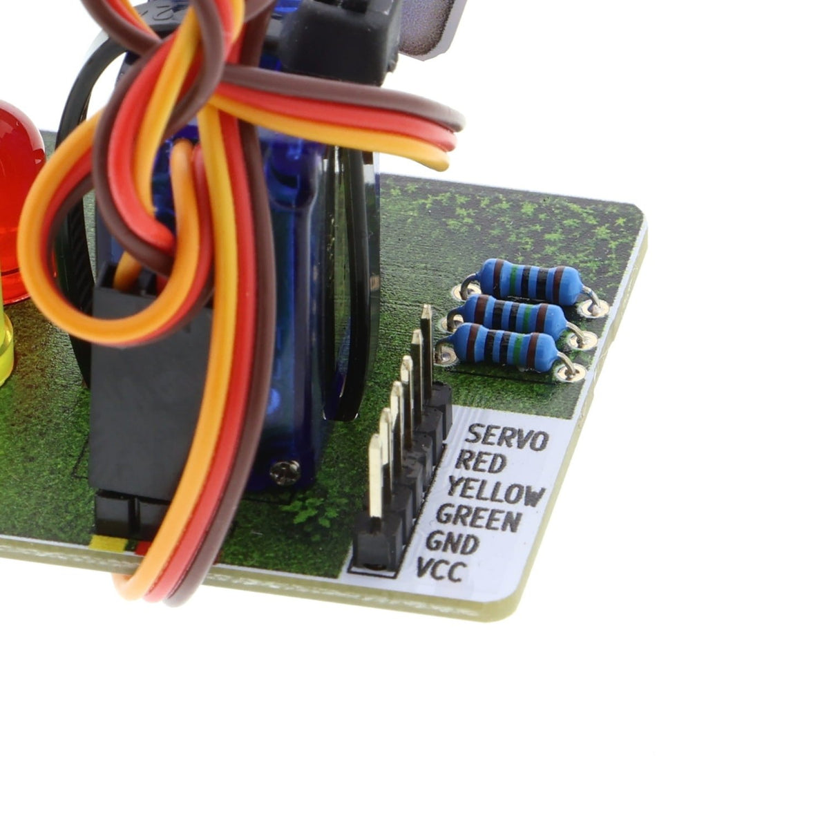 Ampel mit Schranke - SG90 Servo, 8 mm LEDs - F26111389 - Funduino