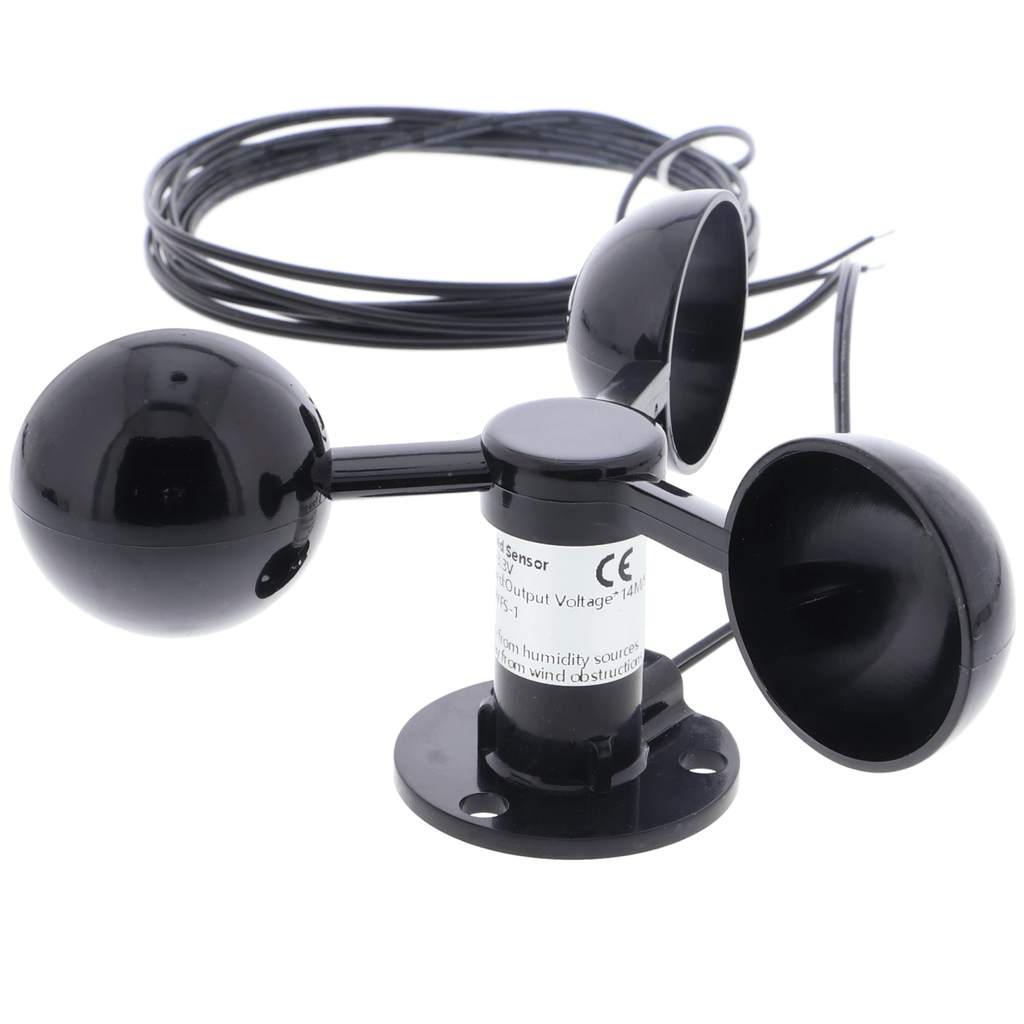 Anemometer Ø 14 cm - Windgeschwindigkeitssensor, 0-2 V, bis 100 km/h - F25111171 - Funduino