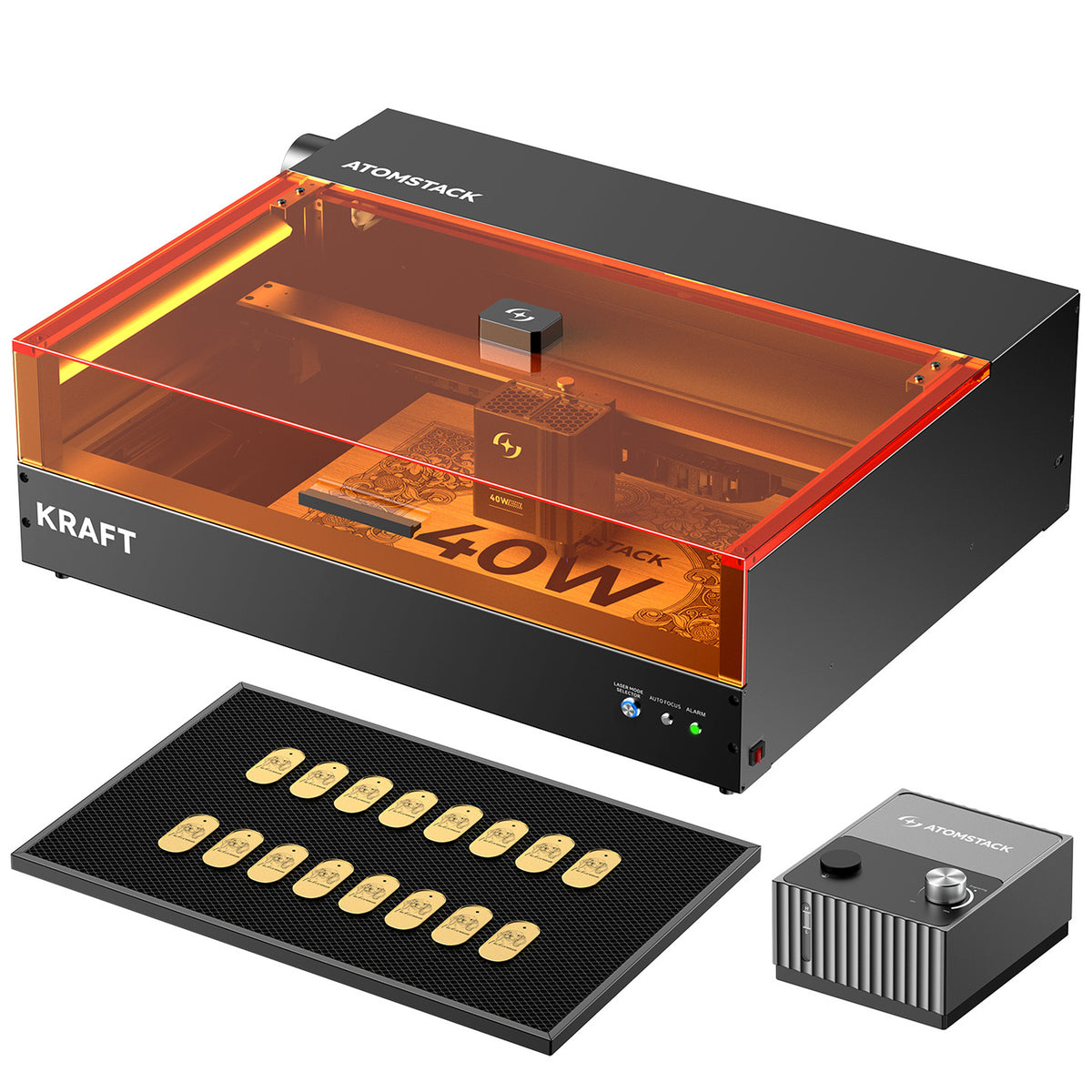 AtomStack Kraft 40 W - Diodenlasercutter, geschlossen