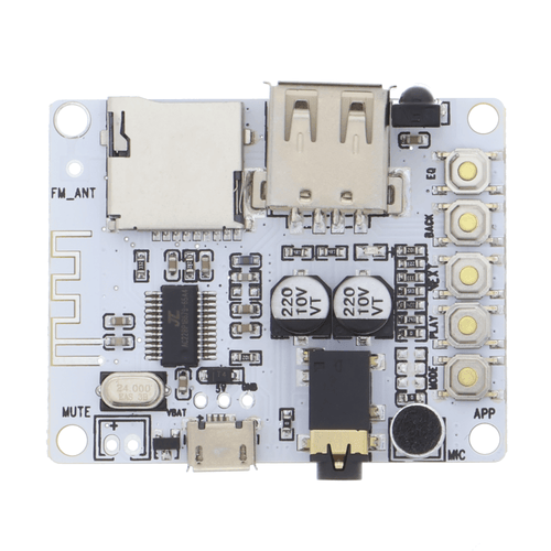 Modulo ricevitore audio 5V, con 4 modalità - Bluetooth V2,1, scheda FT-/microSD, Micro-USB, FM