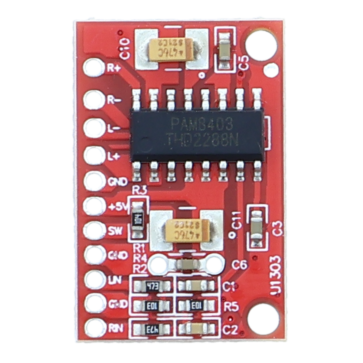 Mini amplificatore audio / amplificatore PAM8403, 2 canali, 3W, 5V