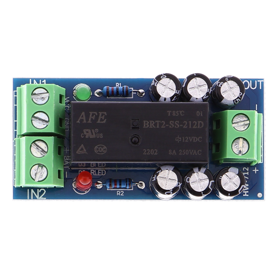 Módulo de conmutación automático HW-712 - alimentación de emergencia, regulador de batería de 12V