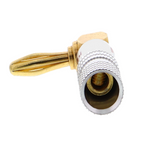 Bananenstecker 4 mm - 24K vergoldet, 2 Stück, gerade und 90°