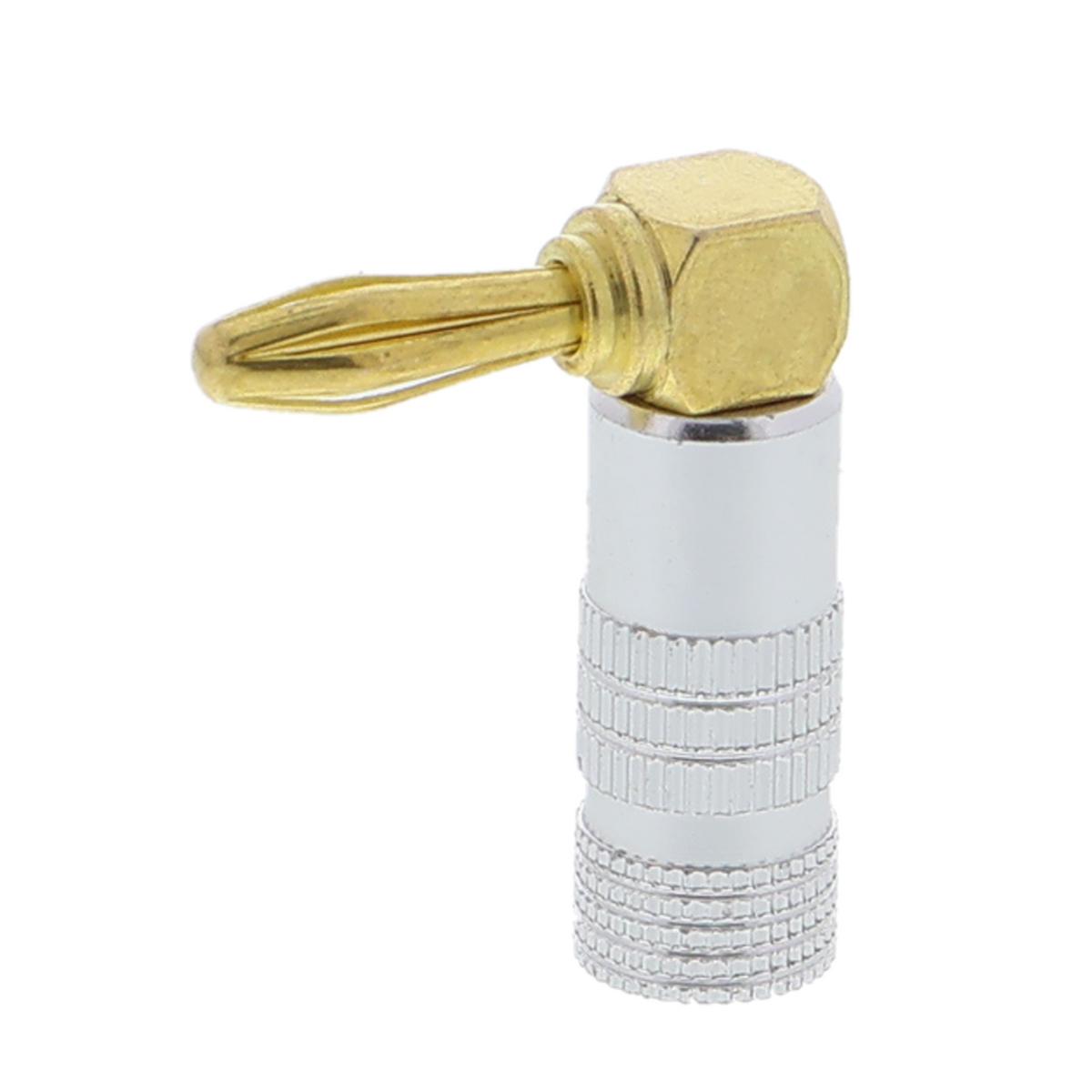 Bananenstecker 4mm, 24K vergoldet, 90°