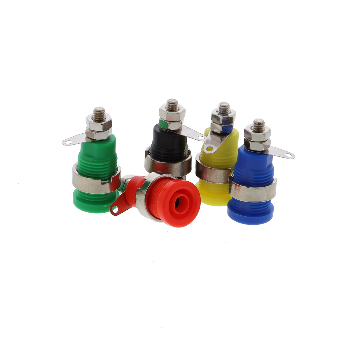 Bananenbuchse 4 mm - Set 50 Stück, 5 Farben