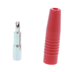 Bananenstecker Kupplung 4 mm - isoliert, Lötanschluss, 10 A, verschiedene Farben