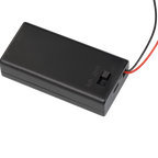 Batterijhouder - 1x 9V-blokbatterij, compact zonder stekker, met schakelaar