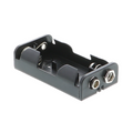 Portabatterie - 2x AA (3V), compatto con collegamento a clip da 9V