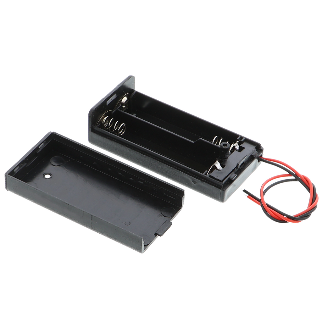 Portabatterie - 2x AA (3V) con interruttore e coperchio