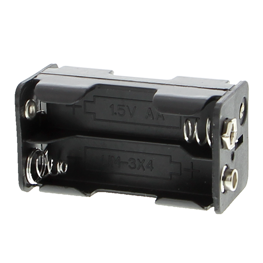 Boîtier à piles - 4x AA (6 V), compact avec connexion par clip