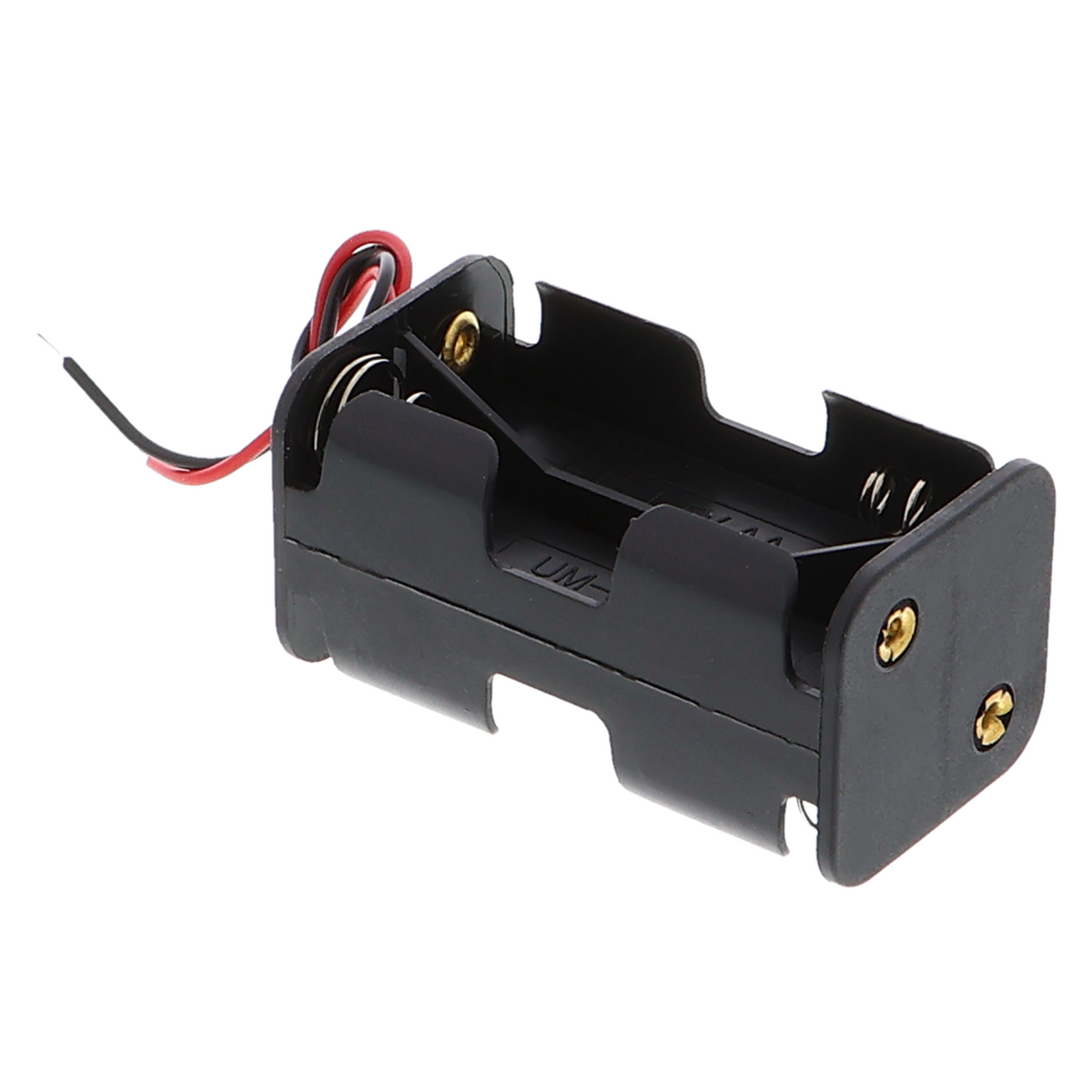 Batteriefach 4x AA - 6 V, kompakt, Lötpads ohne Kabel