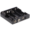 4x AA battery holder - 6 V, clip connection, with cover