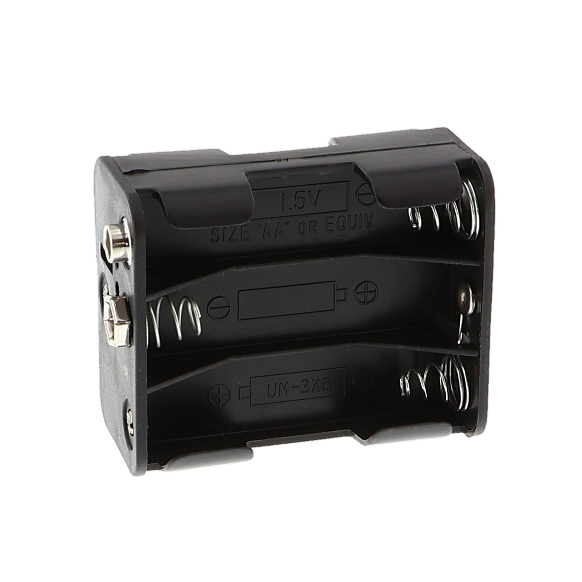 6x AA battery holder - 9 V output, clip connection