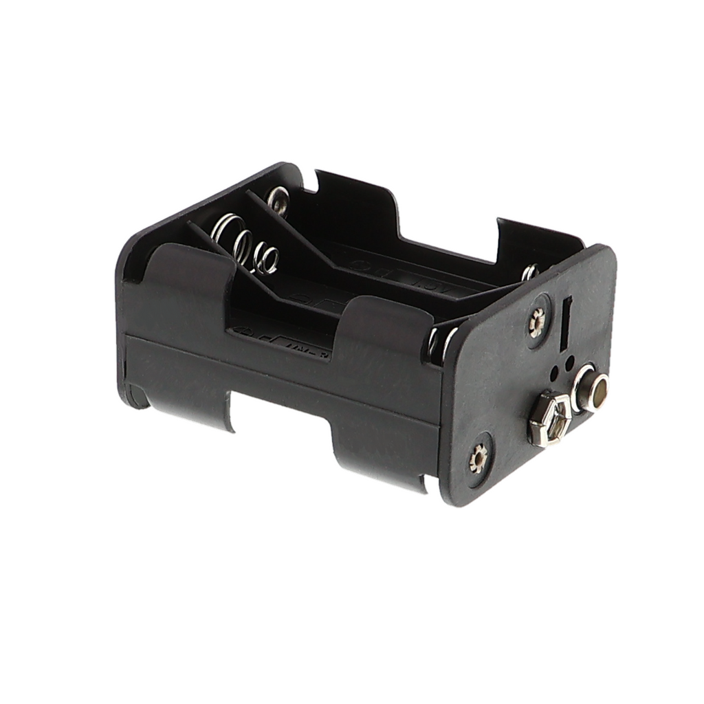6x AA battery holder - 9 V output, clip connection