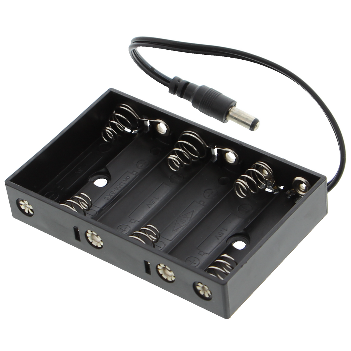 Portabatterie - 6x AA (9V), con connettore CC per microcontrollori