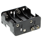 Boîtier à piles - 8x AA (12V), compact avec connexion par clip
