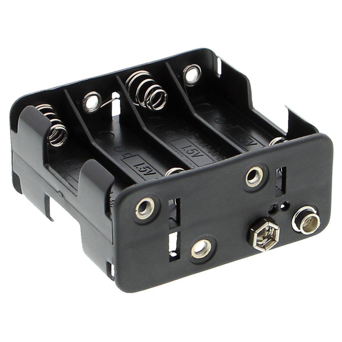 Boîtier à piles - 8x AA (12V), compact avec connexion par clip