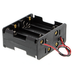 Battery holder 8x AA - 12 V, compact, bare wires