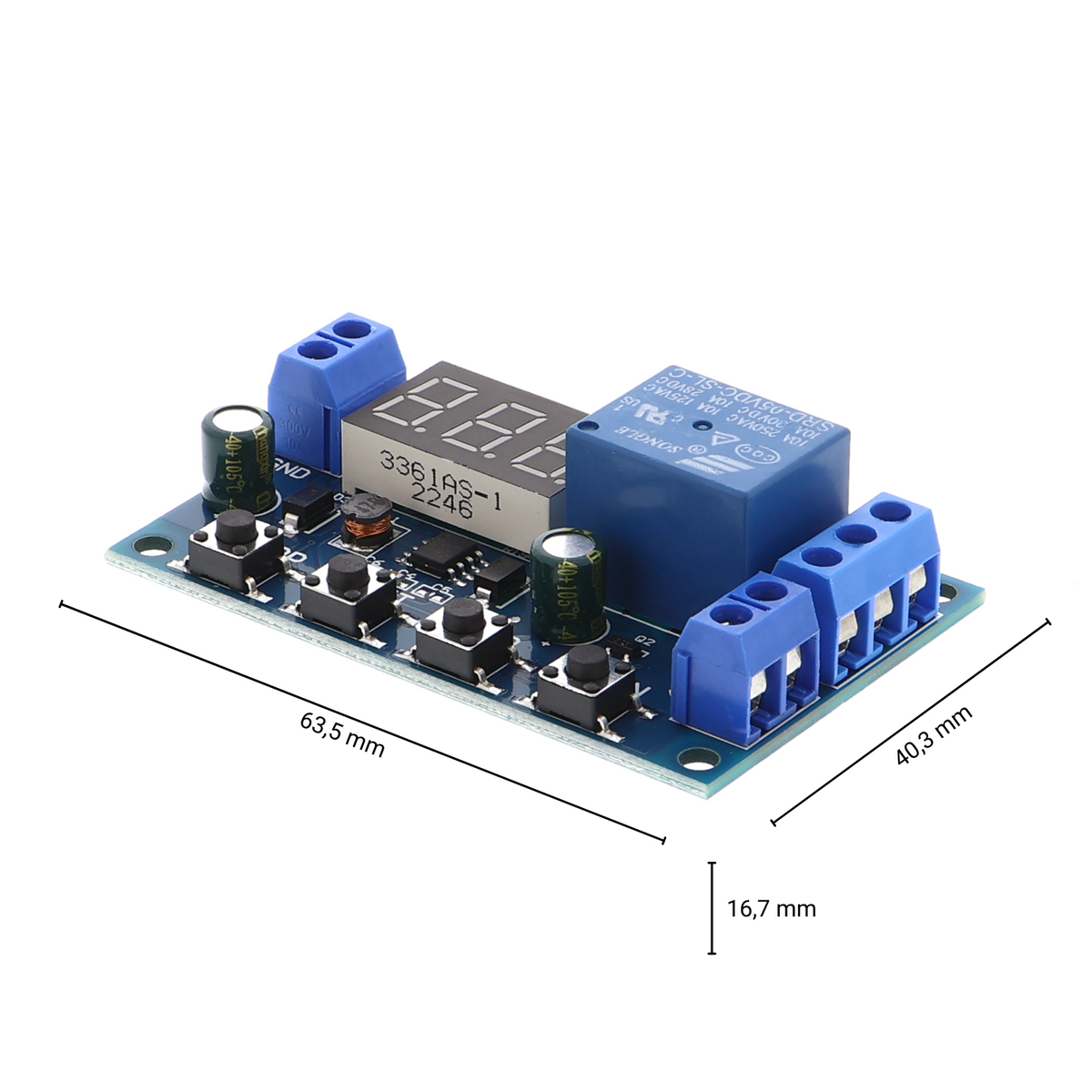 Module de charge de batterie - module de décharge avec voltmètre intégré