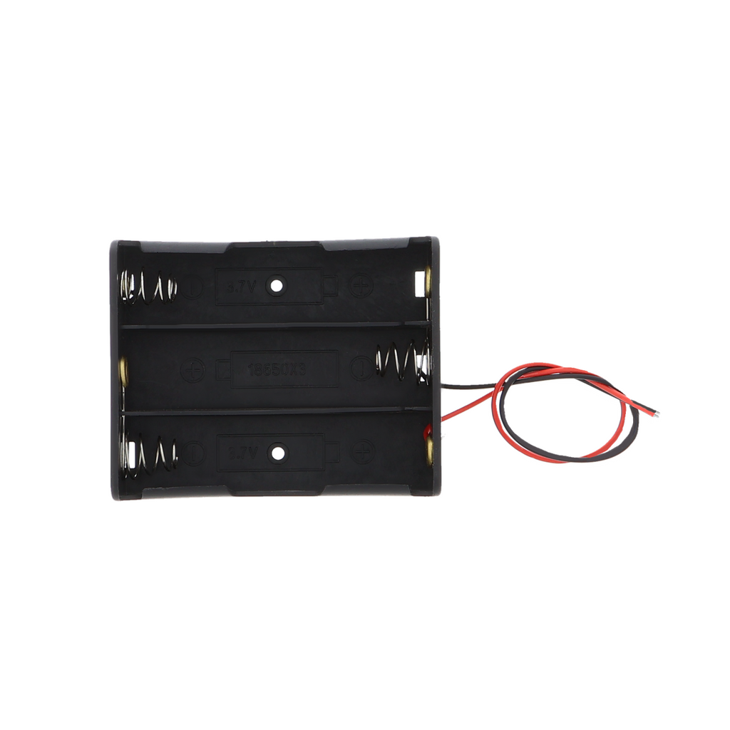 18650 battery holder - 3 cells in series, 11.7 V, with cable