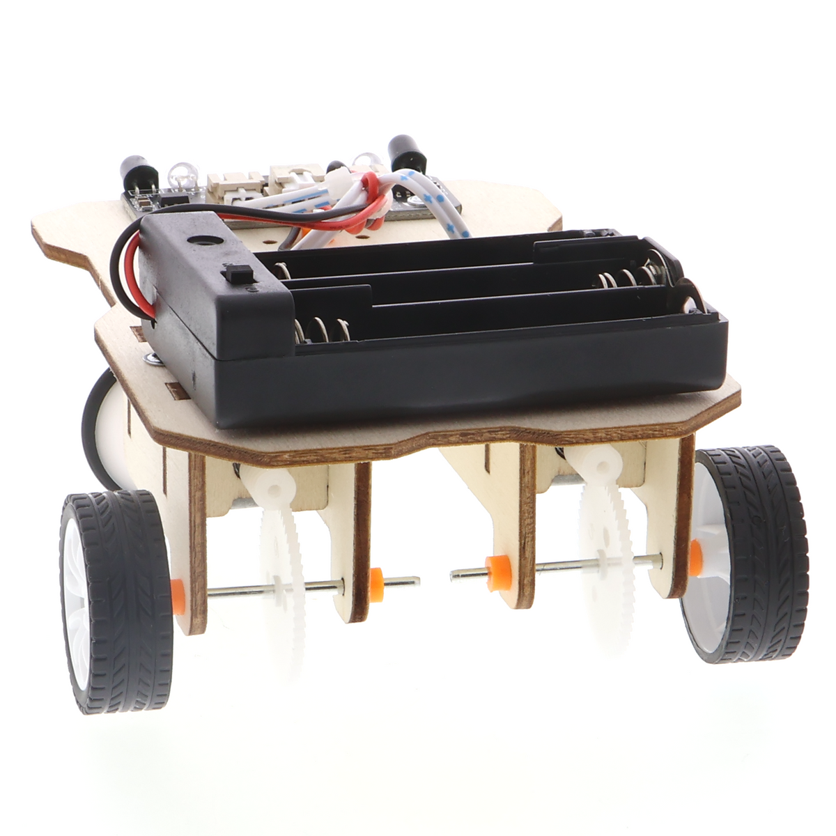 Linienfolger Roboter Bausatz - Holz, 4,5 V, ohne Löten
