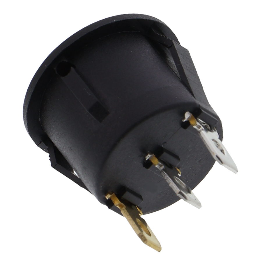 Illuminated rocker switch - 3 pins, red, 250 V / 6 A
