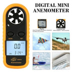 BENETECH GM816 - anemómetro digital / medidor de la velocidad del viento