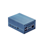 Carcasa azul de aluminio para Raspberry Pi 4, incluido ventilador