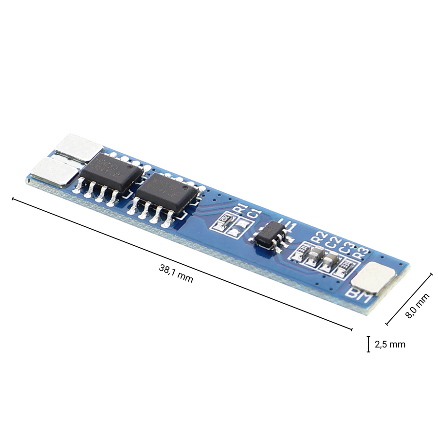 BMS protection board 2S - 7.4 V, 5 A, for 2x 18650