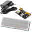 Protoboard con 830 puntos de conexión, fuente de alimentación (9V 1A) con conector de CC, módulo de alimentación MB102