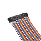 Cable para protoboard de 4 polos, 10 unidades, 2.54mm macho / hembra (30cm)