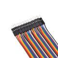 Cable para protoboard de 4 polos, 10 unidades, 2.54mm macho / hembra (30cm)