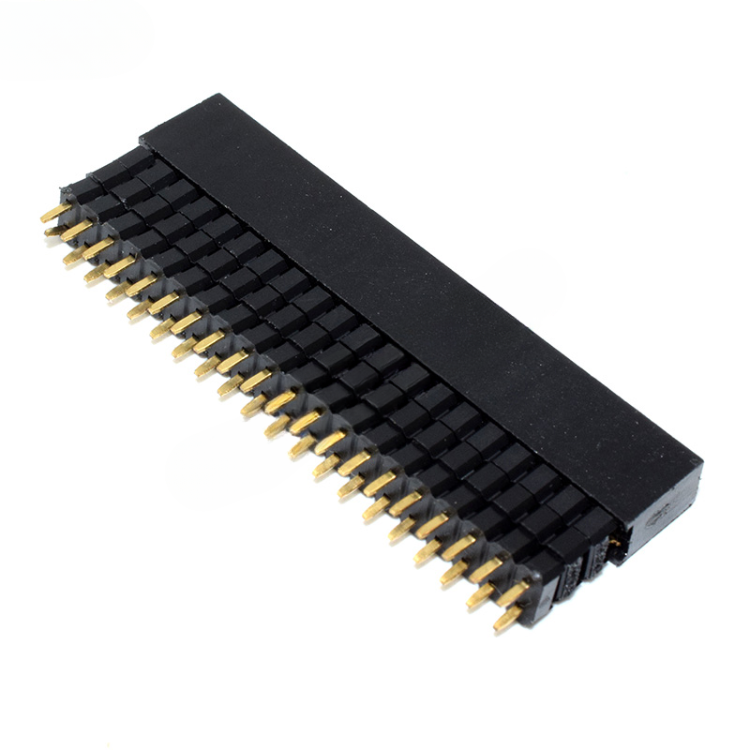 Buchsenleiste 2x20 Pins - RM 2,54 mm, Abstandhalter 8,5 mm, für Raspberry Pi