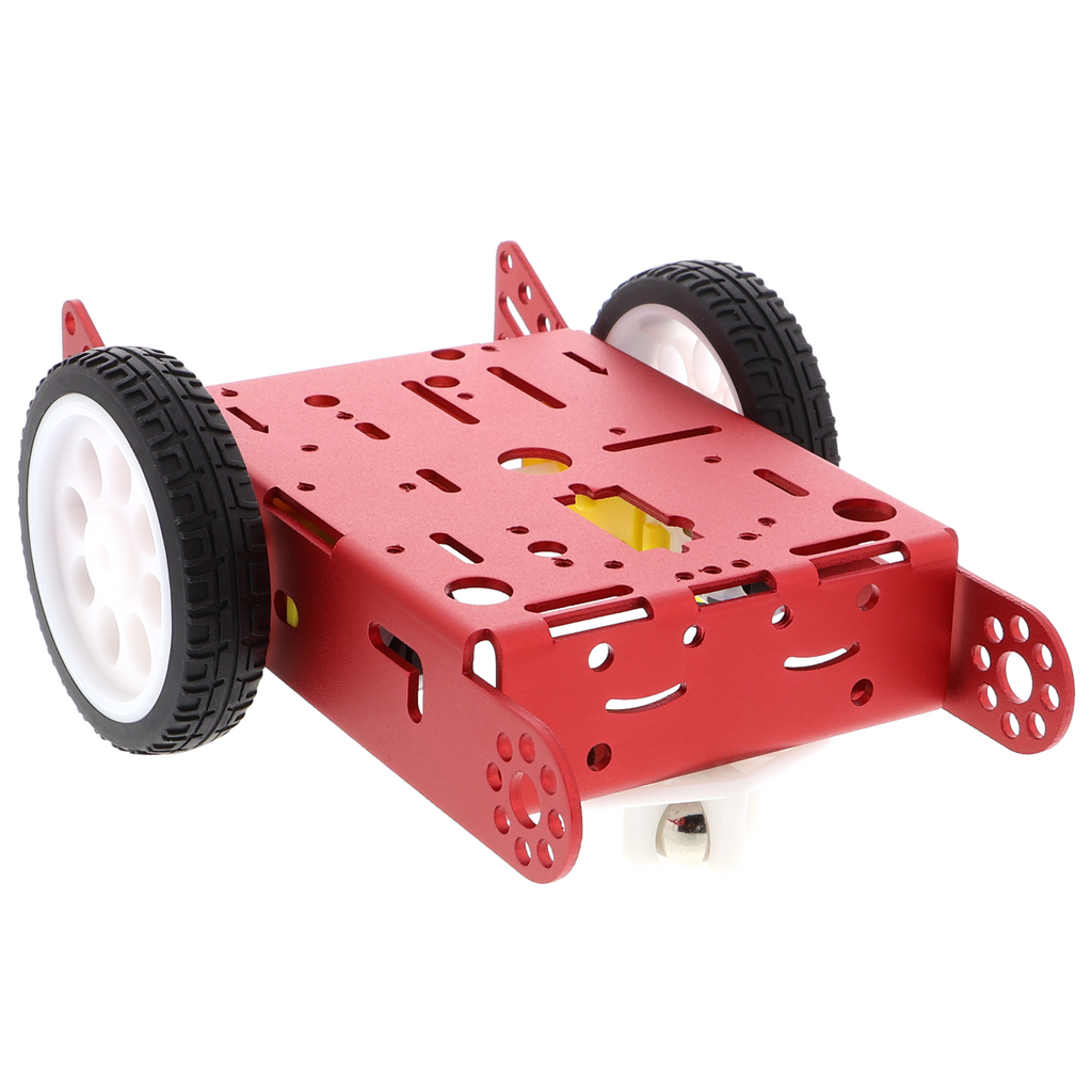 Chassis Aluminium - 2 Getriebemotoren 5 V, mit Rädern
