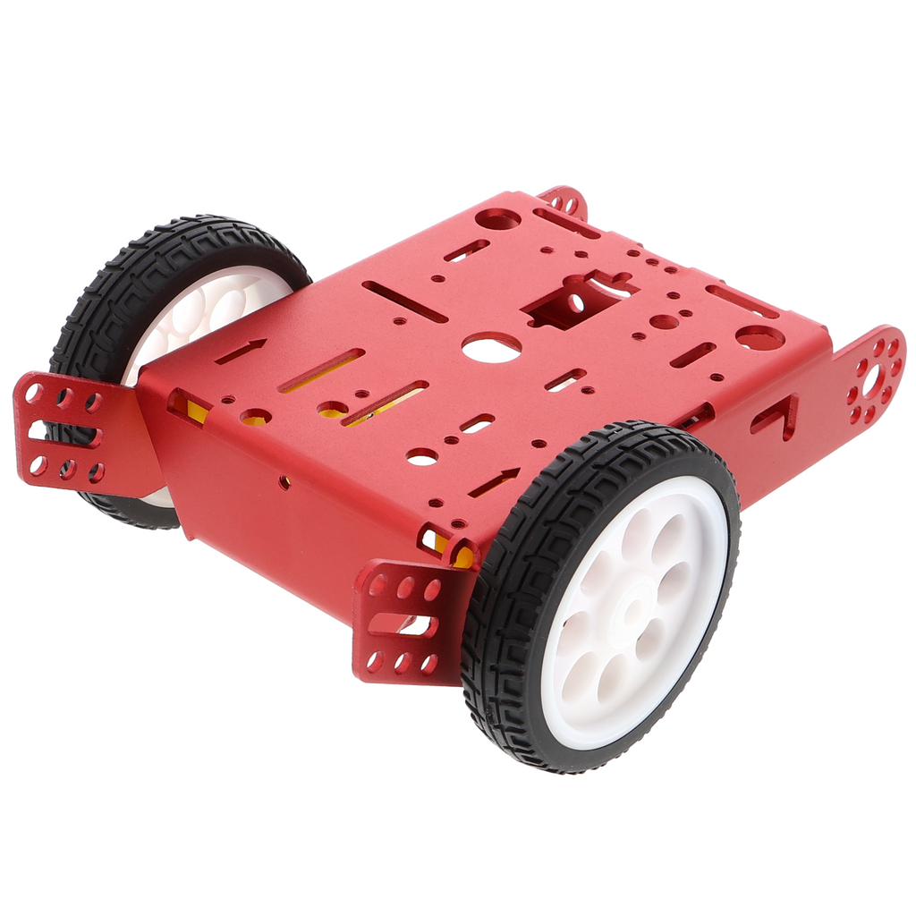Chassis Aluminium - 2 Getriebemotoren 5 V, mit Rädern
