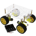 Chassis gefedert - 2 Achsen, Spurweite 85 mm, für Arduino