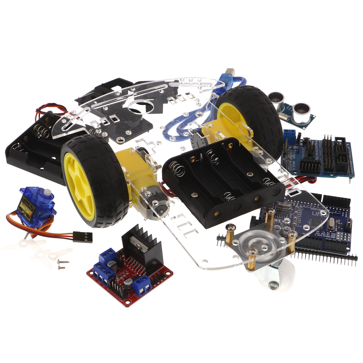 Kit châssis complet pour Arduino avec microcontrôleur