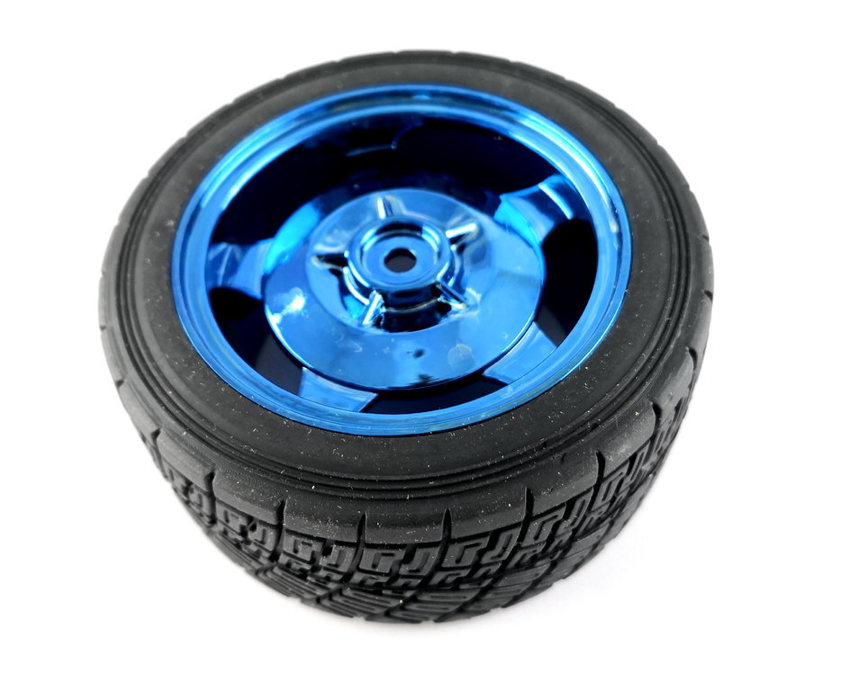 Ruota / cerchione per telaio con pneumatico / Blu-cromo 83mm