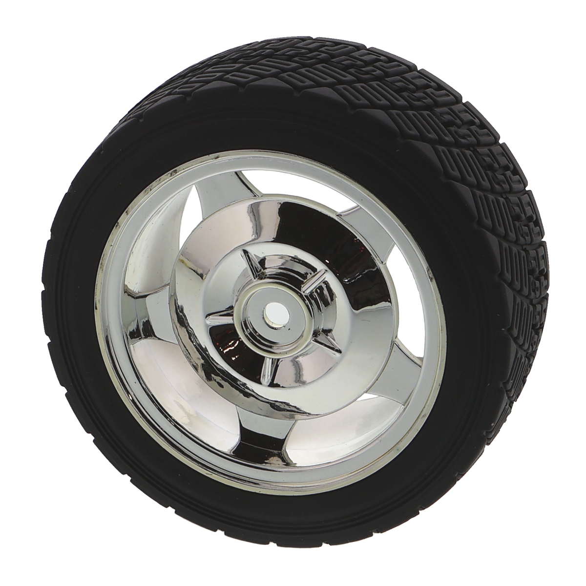 Ruota / cerchione per chassis con pneumatico / cromato, 83mm