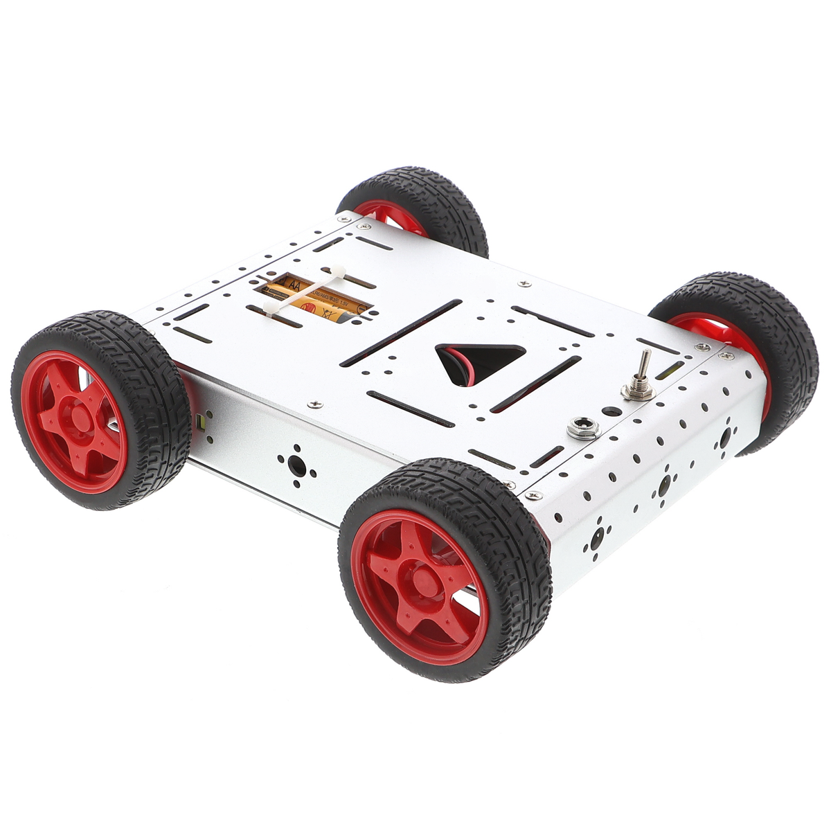 Roboterchassis Aluminium - 4x4 Allradantrieb, Getriebemotoren 6-12 V