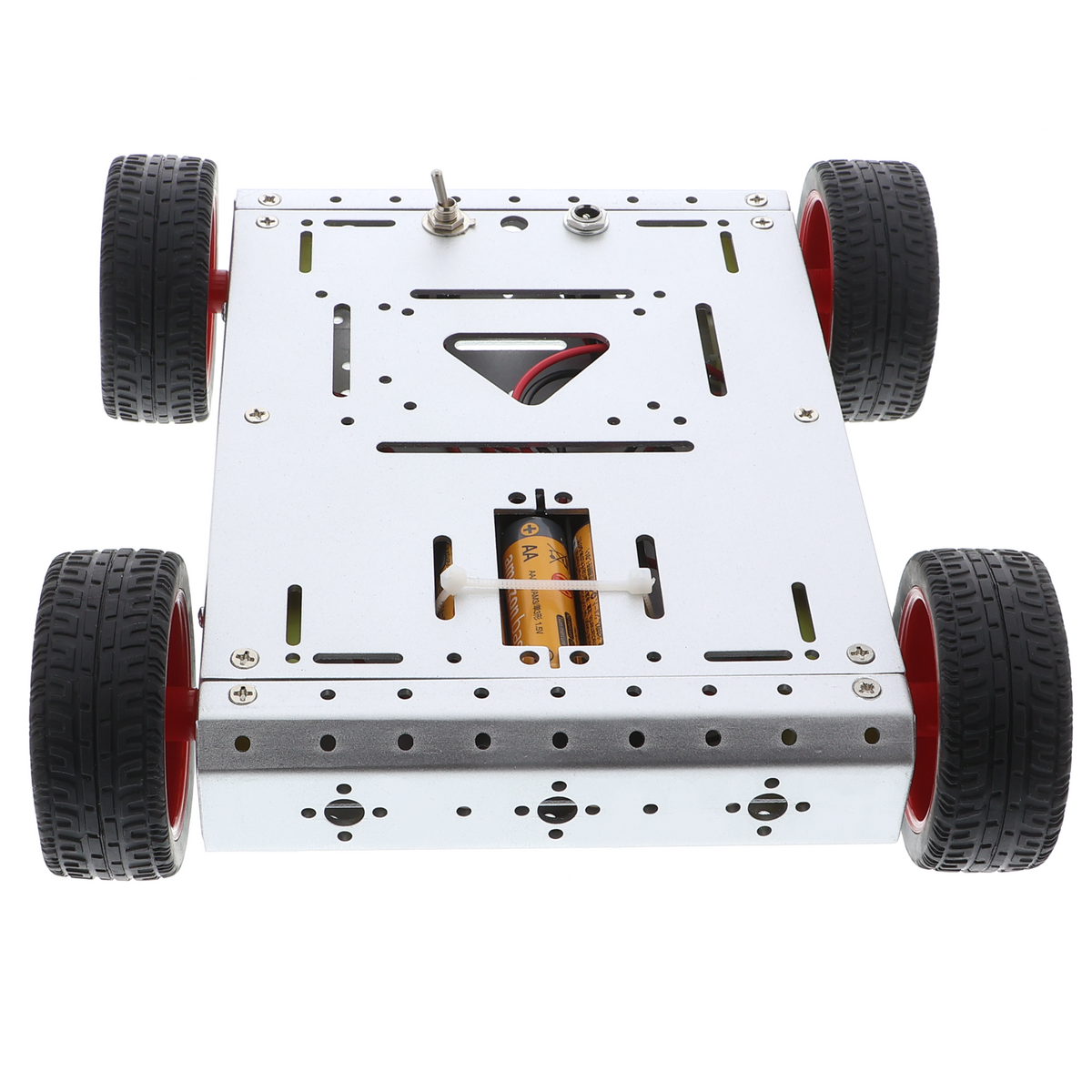 Roboterchassis Aluminium - 4x4 Allradantrieb, Getriebemotoren 6-12 V