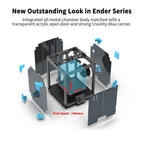 Creality Ender 6 - Impresora 3D con volumen de impresión de 250 x 250 x 400mm