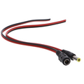 Câble de raccordement DC avec fiche / prise femelle 5,5mm x 2,1mm 22AWG