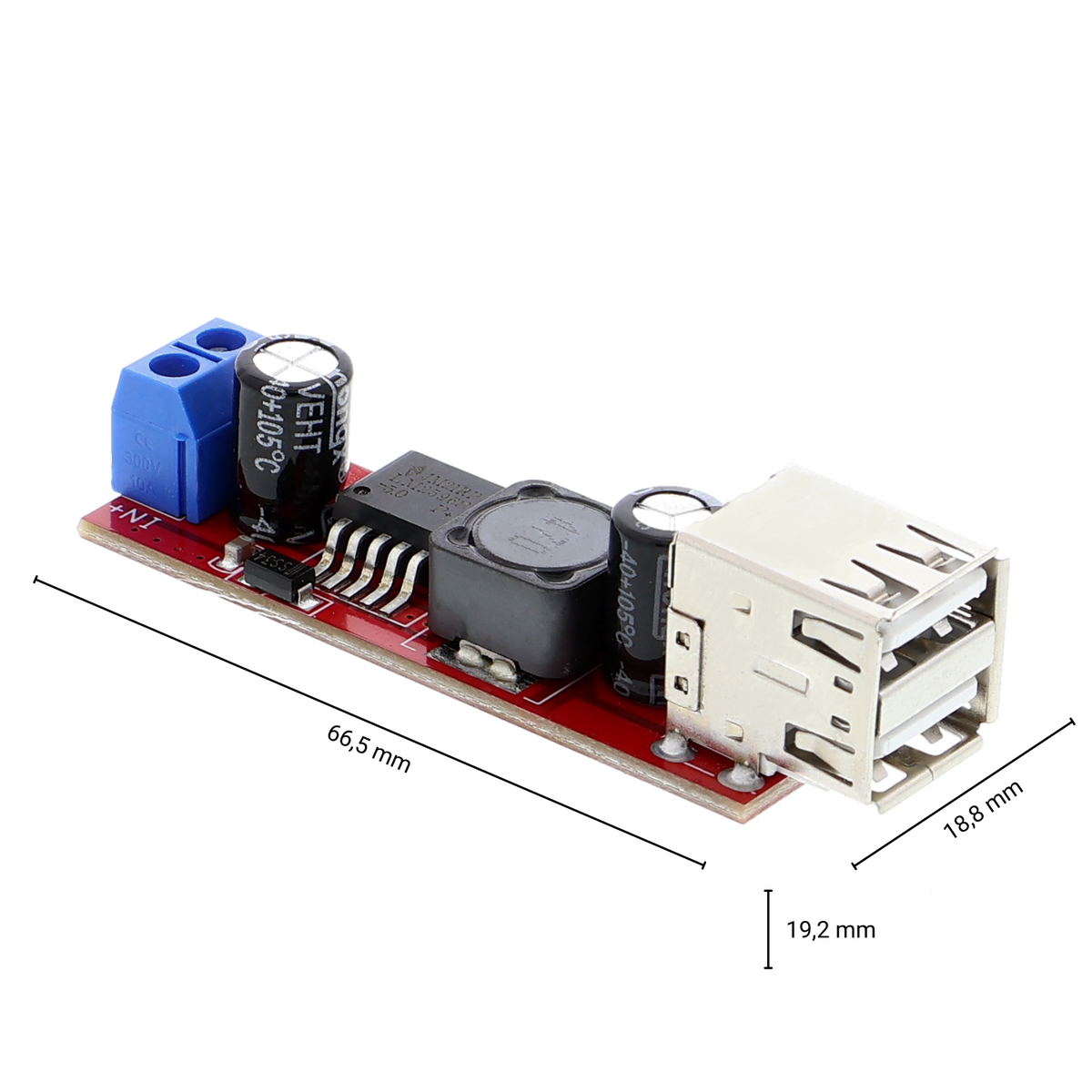 Module convertisseur abaisseur DC-DC pour 5V avec deux ports USB