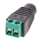 Female DC barrel adapter - with screw terminal, solder-free