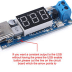 Convertidor reductor DC/DC 4,5V - 40V, pantalla de voltímetro, salida USB