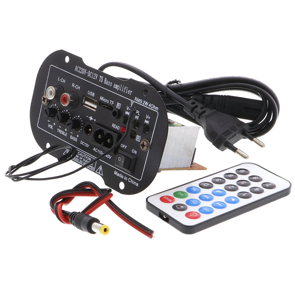 Bluetooth 5.0 audio amplifier - 50 W at 4 ohms, bass filter