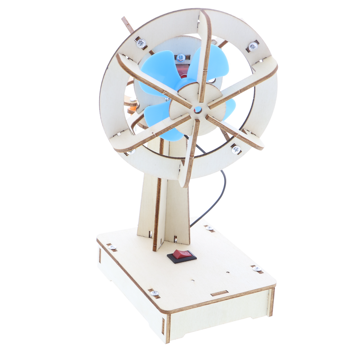 DIY-minibureaubladventilator (houten bouwpakket)
