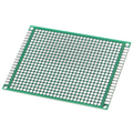 Circuito stampato PCB bifacciale (verde) - 60 x 80mm, passo 2,54 mm
