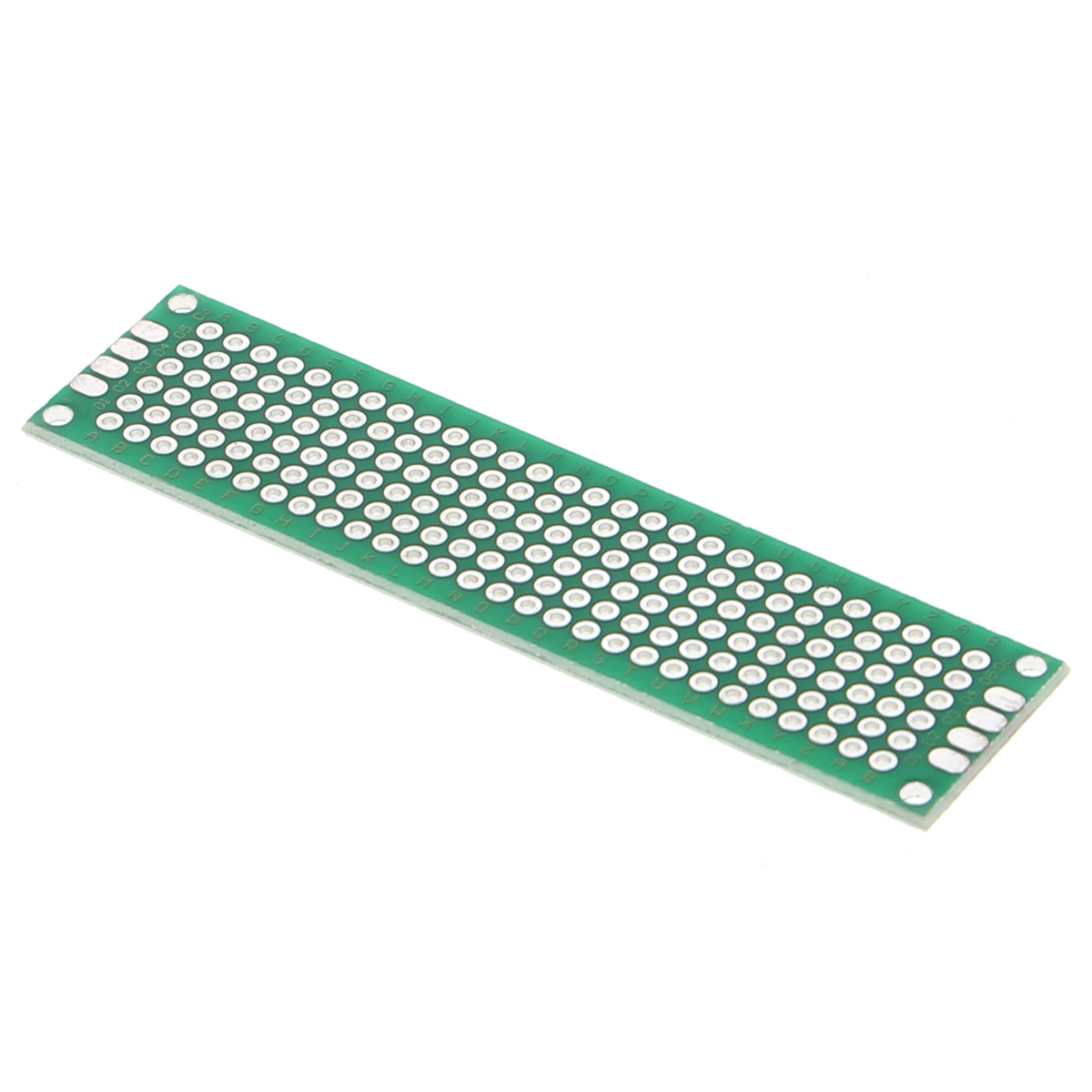 Circuito stampato PCB a doppia faccia (verde) - 80 x 20 mm, passo 2,54 mm